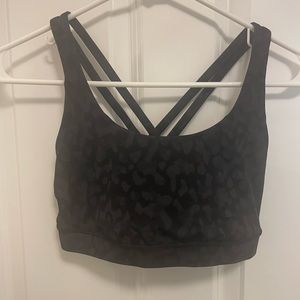 Lululemon Energy Bra- Black Cheetah Print